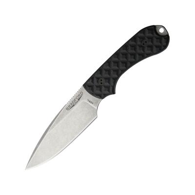 Bradford Knives Guardian 3 Black Knife 3.5" stonewash finish AEB-L stainless blade Black sculpted G10 handle 3FE-001-AEBL