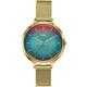 STORM Mini STYRO Gold Turquoise Women's Watch with an Oversized dial on a Petite mesh Strap, photochromic Glass and Graduated dial with Intense Colour Range