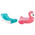 Intex Ghost Aufblasbarer Sessel für Pool & 57558NP Reittier Flamingo Spielzeug, 142 x 137 x 97 cm