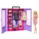 Barbie Fashionistas Ultimate Closet and Doll, One Blonde Barbie Doll with 3 Barbie Outfits, 6 Barbie Hangers and 15 Doll Accessories, Toys for Ages 3 and Up, One Doll and One Closet, HJL66