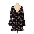 American Eagle Outfitters Romper: Black Floral Rompers - Women's Size 2X-Small