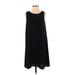 Halogen Casual Dress - Shift: Black Solid Dresses - Women's Size Small