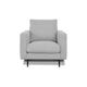 Fauteuil 1 place tissu gris clair