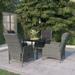 vidaXL Patio Dining Set Outdoor Dining Set Table and Chair Set for Garden