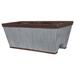 Southern Patio 24" Westlake Deck Rail Garden Resin Planter, Rustic Galvanized - 3.9