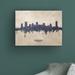 Ebern Designs Nashville Tennessee Skyline Concrete by Michael Tompsett - Wrapped Canvas Graphic Art Canvas in Gray/White | Wayfair