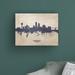 Ebern Designs Knoxville Tennessee Skyline Concrete by Michael Tompsett - Wrapped Canvas Graphic Art Canvas in Gray/Indigo/White | Wayfair