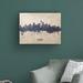 Ebern Designs Seattle Washington Skyline Concrete by Michael Tompsett - Wrapped Canvas Graphic Art Canvas in Black/Blue/Brown | Wayfair