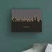 Ebern Designs Damascus Syria Skyline Glow II by Michael Tompsett - Wrapped Canvas Graphic Art Canvas, in Black/Gray | 18 H x 24 W x 2 D in | Wayfair