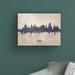 Ebern Designs Tulsa Oklahoma Skyline Concrete by Michael Tompsett - Wrapped Canvas Graphic Art Canvas in White/Black | 35 H x 47 W x 2 D in | Wayfair