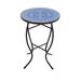 Canora Grey Audreanna Folding Outdoor Side Table Metal in Blue | 14 H x 14 W x 21 D in | Wayfair BED960954E8A495380B33CA652AAD528