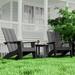 Rosecliff Heights Caddo Adirondack Chair w/ Table Plastic/Resin/ in Black | 37.6 H x 33.86 W x 22.8 D in | Wayfair 4612C4B2B2CB471EBC0F457AF496BDF7