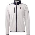 Men's Cutter & Buck White/Navy Los Angeles Angels Cascade Eco Sherpa Fleece Full-Zip Jacket