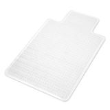 WorkOnIt Office Desk Chair Mat w/ Lip For Low Pile Carpet, Clear in White | 0.15 H x 48 W x 36 D in | Wayfair OFC-MAT-D11-L3648