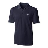 Men's Cutter & Buck Navy Atlanta Braves Big Tall Forge Stretch Polo