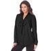 Plus Size Women's Long Sleeve Bow Blouse by Roaman's in Black (Size 34 W)