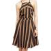 Anthropologie Dresses | Anthropologie Maeve Greylin Floreana Halter Dress | Color: Black/Brown | Size: L