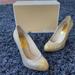 Michael Kors Shoes | Michael Kors Sinclair Glittered Cap-Toe Pumps | Color: Silver | Size: 7 1/2m