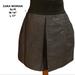 Zara Skirts | Mini Skirt Gray Cotton Linen With Wide Elastic Waist Zara Eucln Sz M | Color: Black/Gray | Size: M