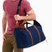 Polo By Ralph Lauren Bags | New Polo Ralph Lauren Canvas Gym Travel Luggage Purse Cargo Duffel Bag T | Color: Blue/Brown | Size: 18x10x8”