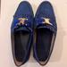 Tory Burch Shoes | Never Been Worn Tory Burch Navy Blue Velvet Flats Size 6.5 | Color: Blue | Size: 6.5