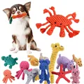 Jouets à mâcher en forme de carotte pour chiens ULen coton faite à la main jouets pour chiots