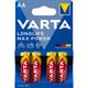 Longlife Max Power Mignon aa Batterie 4706 LR06 (4er Blister) - Varta