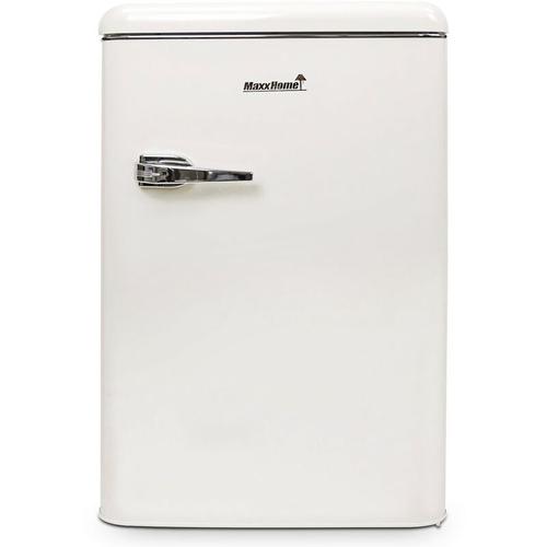 Kühlschrank - Mini Kühlschrank 45,5 cm Breit - Retro Kühlschrank - Camping Kühlschrank - Creme