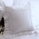 Juste de coussin en dentelle à volants pour la décoration de la maison taie d'oreiller de lit taie