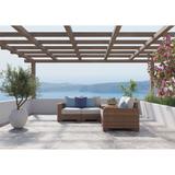 Nico 5 Piece Sunbrella Seating Set, Natural Teak