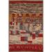 Abstract Moroccan Area Rug Hand-knotted Modern Wool Carpet - 5'10" x 8'0"