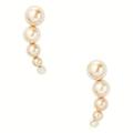 Kate Spade Jewelry | Kate Spade Gold Modern Pearl Ear Crawlers Ear Pins Earrings | Color: Gold/White | Size: Os