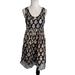 Free People Dresses | Free People 4 Black Metallic Gold Silver Studded Sleeveless Fit & Flare Dress | Color: Black/Gold | Size: 4