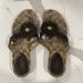 Coach Shoes | Coach “Skye” Thong Sandals Size 9.5, Brown Patent Leather | Color: Brown | Size: 9.5