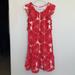 J. Crew Dresses | J. Crew Red Starburst Flounce Sleeve Dress | Color: Cream/Red | Size: M