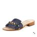 Kate Spade Shoes | Kate Spade Denim Metallic Chain Flats | Color: Blue | Size: 6.5