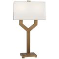 Robert Abbey Valerie white Shade and Brass Table Lamp