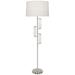 Robert Abbey Alston Floor Lamp 61.5 polished nickel finish w/marble