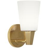 Robert Abbey Wheatley Wall Sconce brass w/white glass shade