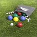 Gosports 65Mm Travel Size Mini Bocce Game Set w/ 8 Balls, Pallino, Tote Bag & Measuring Rope Plastic | 2.5 H x 2.5 W x 2.5 D in | Wayfair
