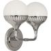 Robert Abbey Jonathan Adler Rio 2 - Light Plug-in Armed Sconce Glass/Metal in Gray | 10.375 H x 11 W x 6.5 D in | Wayfair S758