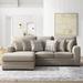 Gray Sectional - Sand & Stable™ Elmira 2 - Piece Upholstered Sectional w/ Comfort Coil Seating and 6 Included Accent Pillows Polyester | Wayfair