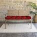 Lark Manor™ Indoor/Outdoor Sunbrella Seat Cushion in Red/Gray/Blue | 2 H x 37 W x 17 D in | Wayfair 76B0480FC1F34E038BC44E0A11C2DFE9