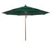 Arlmont & Co. 11 Ft. Woodgrain Market Patio Umbrella Commercial Fiberglass Ribs In Sunbrella Metal | 107 H x 132 W x 132 D in | Wayfair