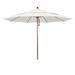 Arlmont & Co. 11 Ft. Woodgrain Market Patio Umbrella Commercial Fiberglass Ribs In Sunbrella Metal | 107 H x 132 W x 132 D in | Wayfair
