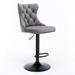 Rosdorf Park Swivel Adjustable Height Bar Stool Set Of 2 Upholstered/Velvet/Metal | 18.1 W x 16.1 D in | Wayfair 995F222DEA4E4E7BB855DC058511B4BF