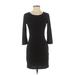 Forever 21 Casual Dress - Sheath: Black Solid Dresses - Women's Size X-Small