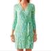 Lilly Pulitzer Dresses | Lilly Pulitzer Wrap Dress Meridan Finders Keepers Green | Color: Green/White | Size: Xs