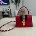 Gucci Bags | Gucci Calfskin Mini Sylvie Top Handle Bag Hibiscus Red | Color: Red | Size: Os