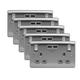 BG Nexus NBS22U3G Switched Sockets 2 Gang & USB 3.1A (Brushed Steel / Grey Inserts) - Pack of 5